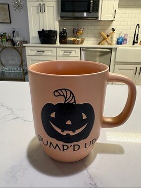 Pump'd Up Pink Halloween Pumpkin Ceramic Mug